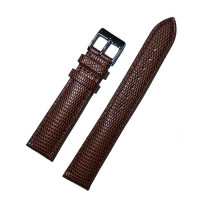 Ремешок кожаный Slava® L001 коричневый темный 16 мм